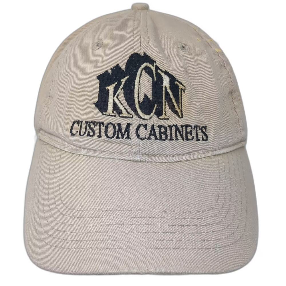 AMC Baseball Cap Beige OS KCN Custom Cabinets Hat Adjustable Embroidered Logo